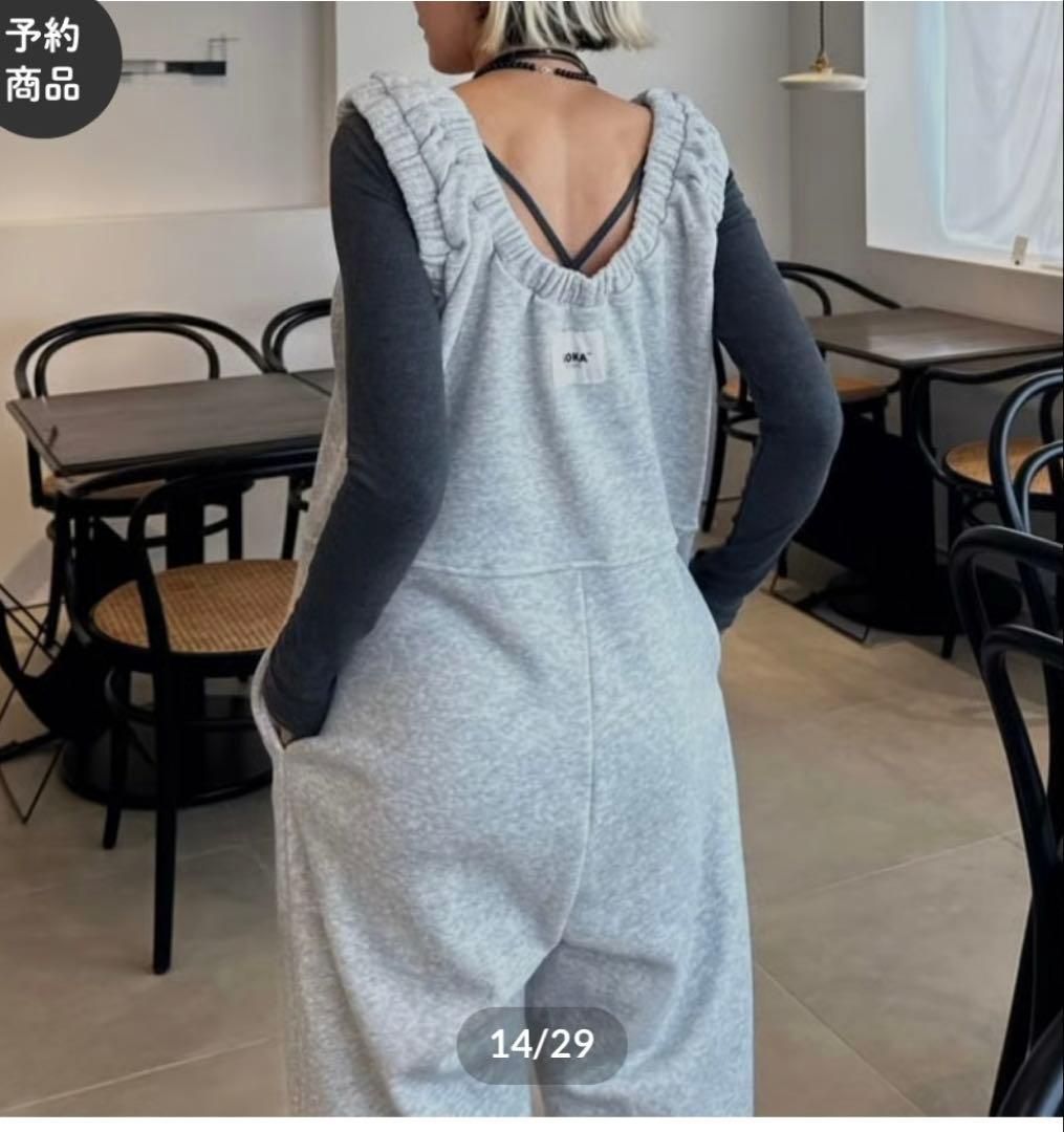 MOKA tag coverall sweat スウェット　オールインワン