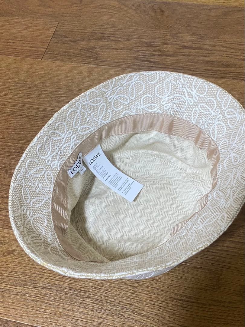 LOEWE バケットハット 59サイズ　リボン付きバケットハット　おしゃれ