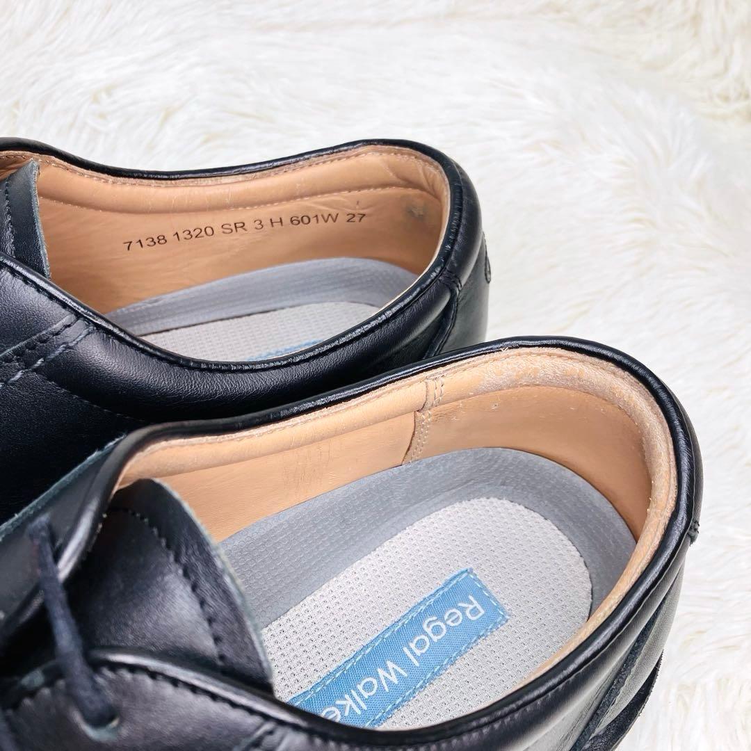 【美品】REGAL27㌢リーガルウォーカー 601W ストレートチップ ブラック