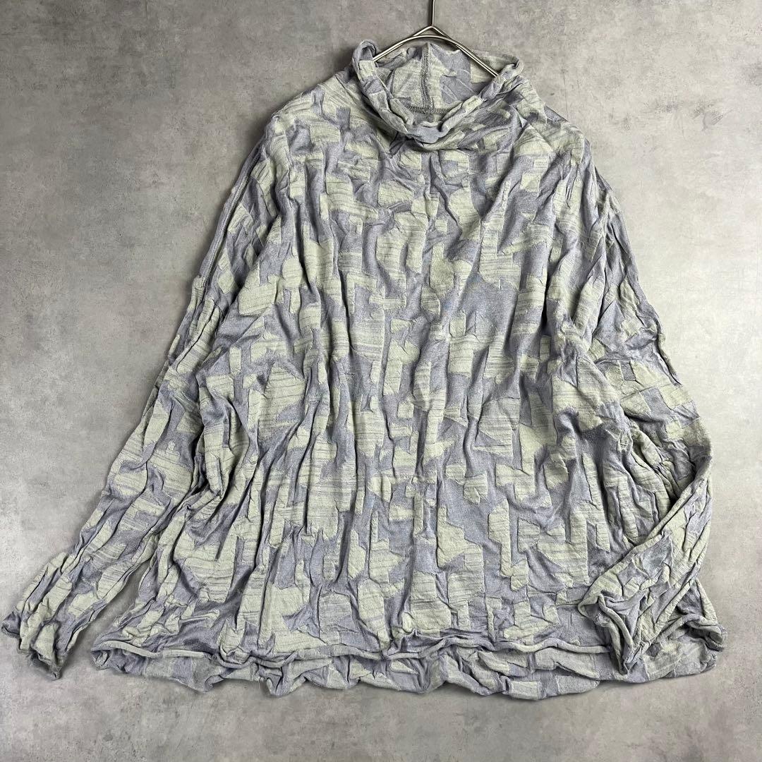 Jurgen Lehl ヨーガンレール 総柄シルクウールハイネックプルオーバー