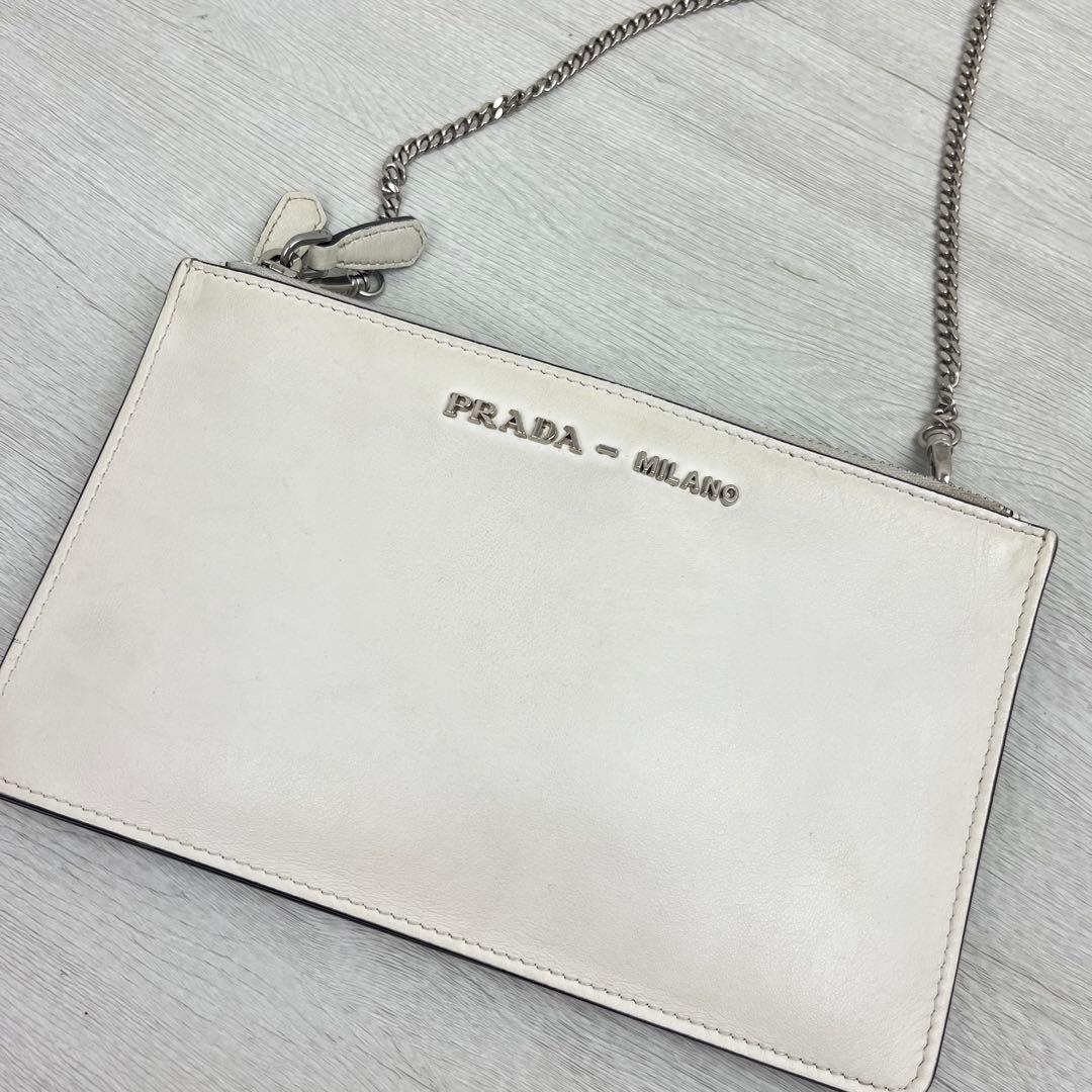 希少✨ PRADA プラダ ショルダーバッグチェーン クラッチバッグ 2way
