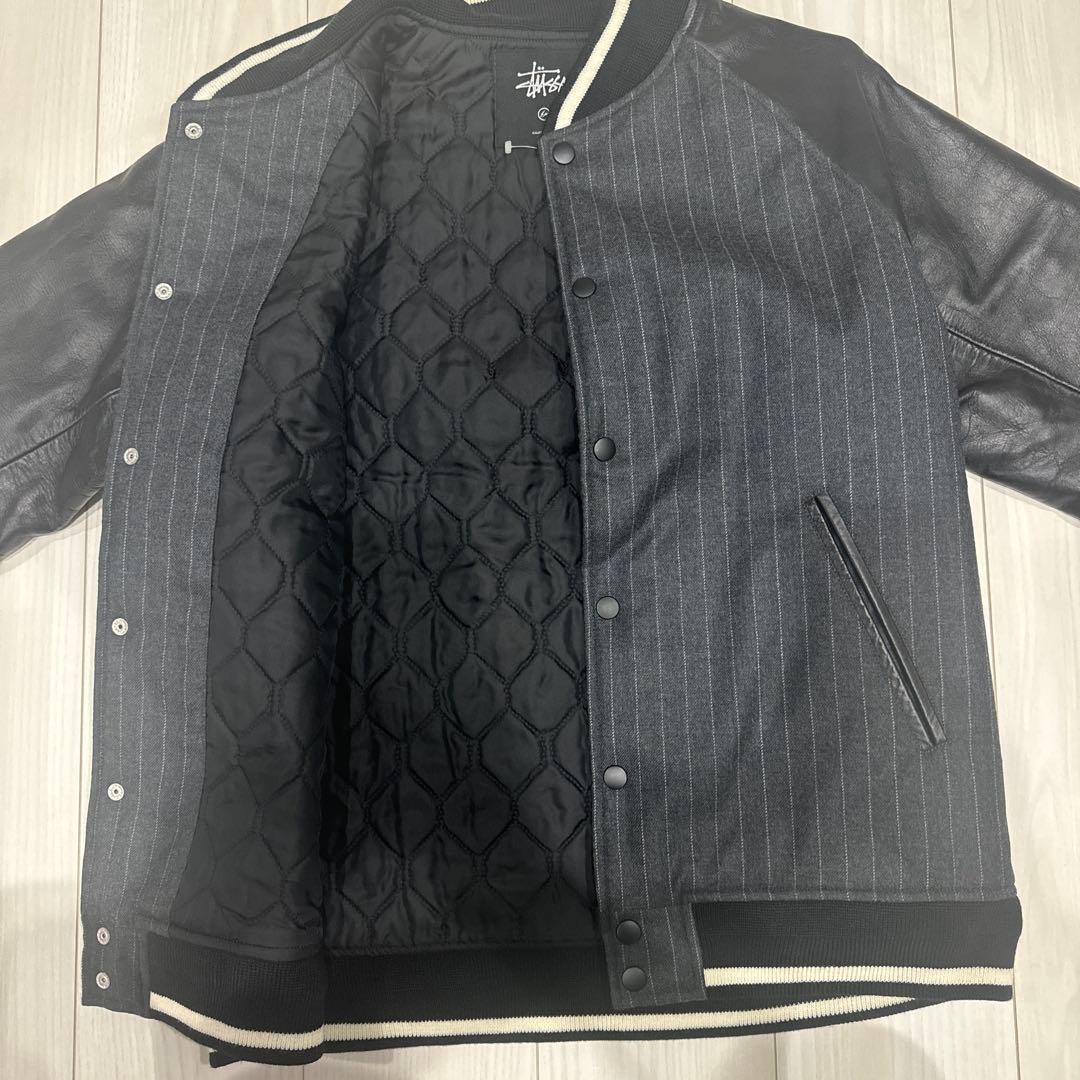 ジャケット・アウター Stussy X fragment varsity jacket BLACK