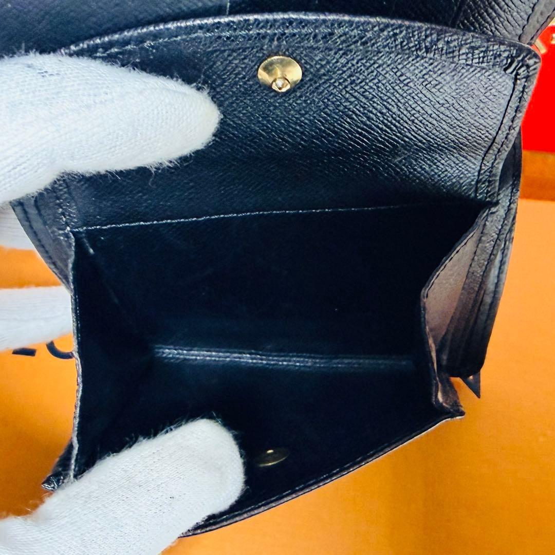 【セール！】ルイヴィトン エピ 二つ折り財布 ポルトビエコンパクト 黒 ブラック