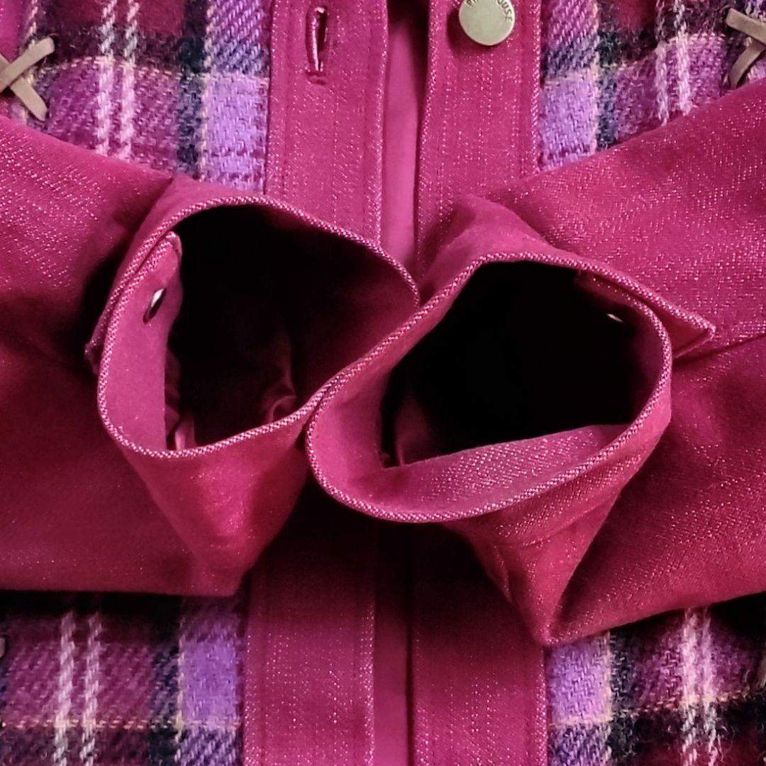 【メルヘン】PINKHOUSE　デニムツイードファージャケット　赤ピンク