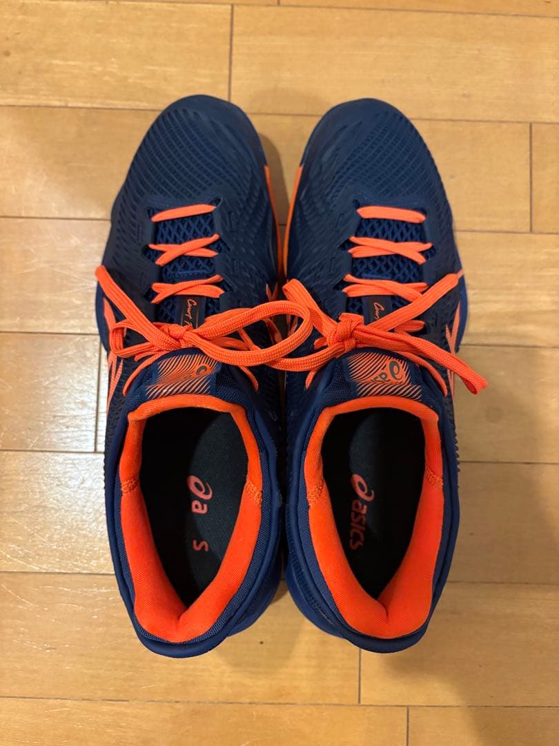 asics Court FF テニスシューズ ネイビー/オレンジ