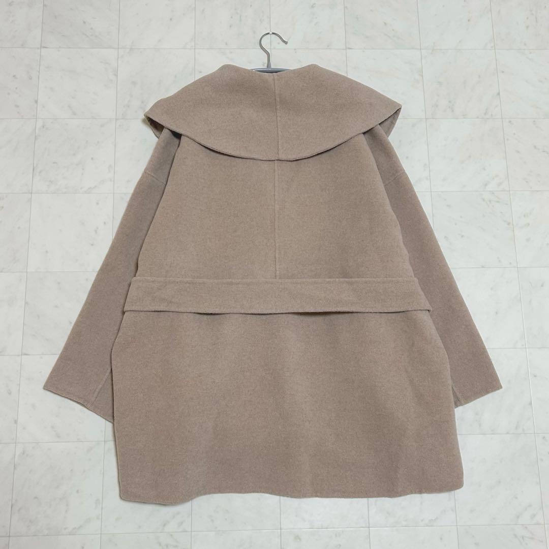 quaranciel リバーケープショートコート ウール混 Free
