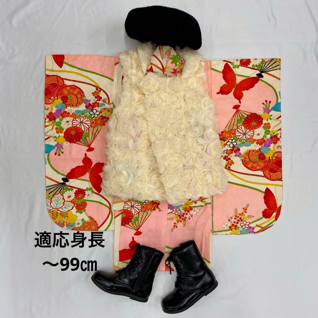 508agu49◎七五三 三歳 女の子 セミアンティーク着物&半襦袢◎