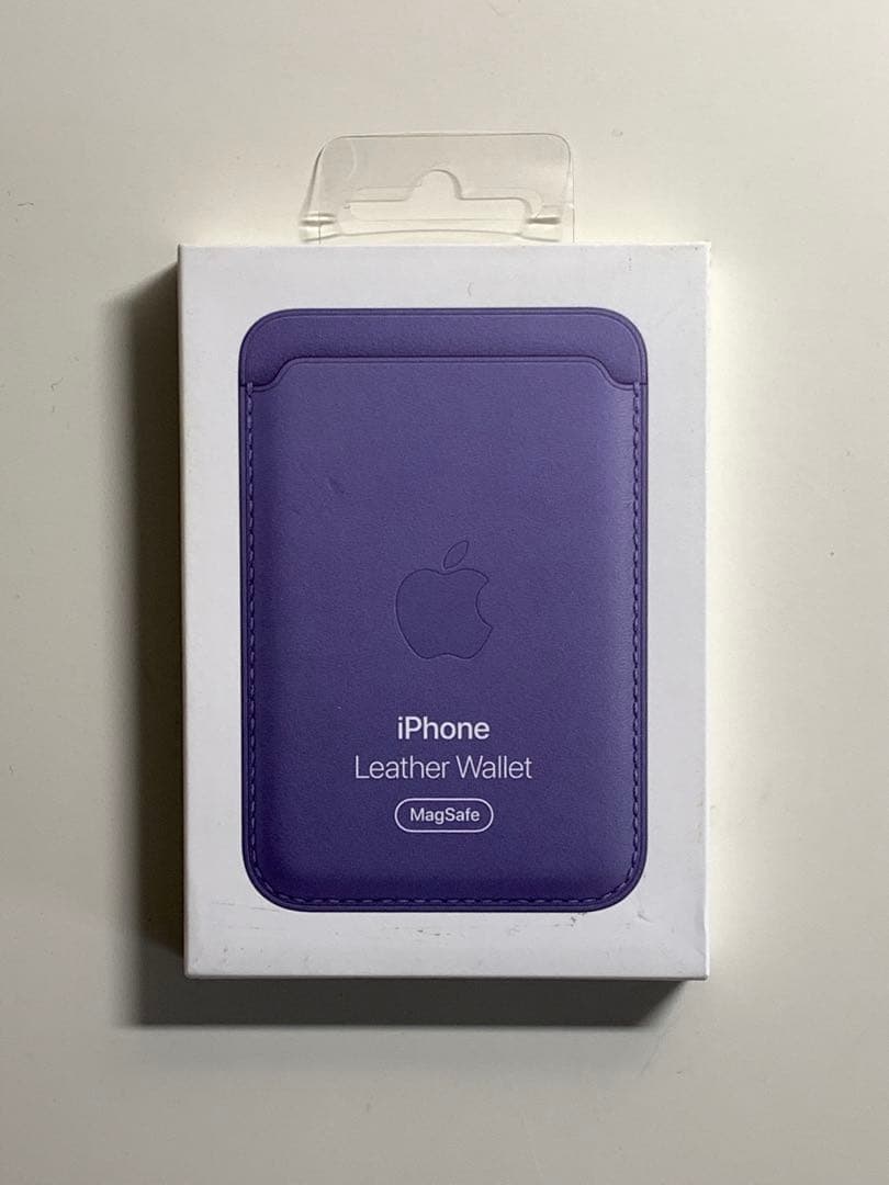 【新品】純正 MagSafe対応 iPhone レザーウォレット・ウィステリア①