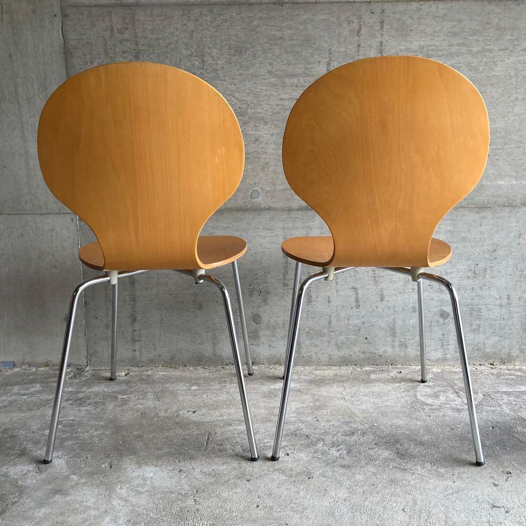 ダイニングチェア スタッキングチェア カフェ 木製 曲げ木 洋風 2脚セット