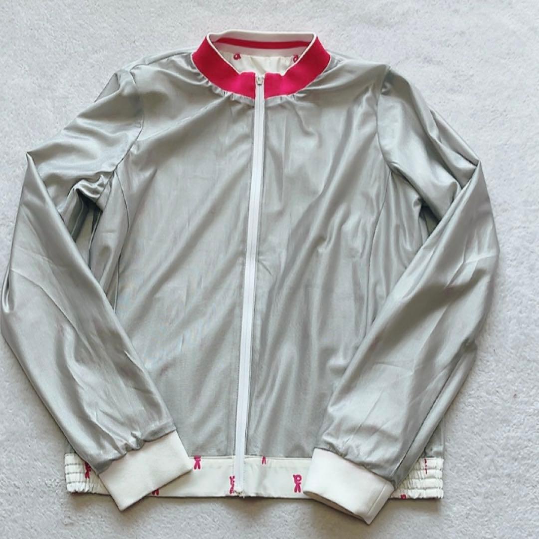 極美品　アルチビオ　ジャケット　ブルゾン　蓄熱裏地　ロゴ　ピンク　ホワイト