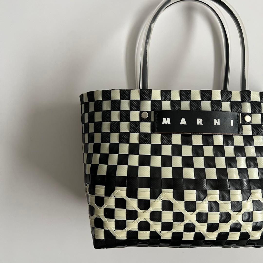 バッグ MARNI MARKET OVAL BASKET TOTE HAND BAG