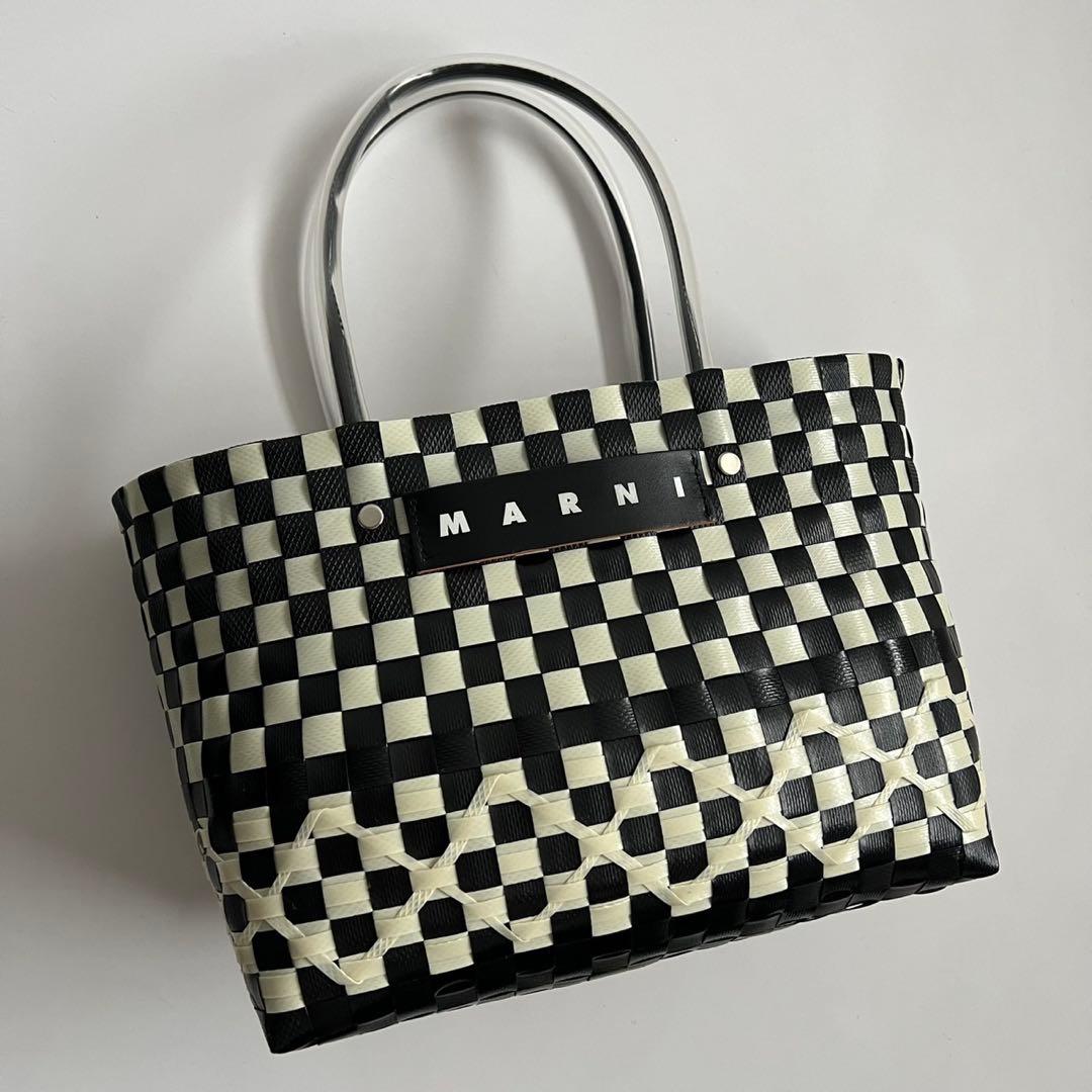 バッグ MARNI MARKET OVAL BASKET TOTE HAND BAG