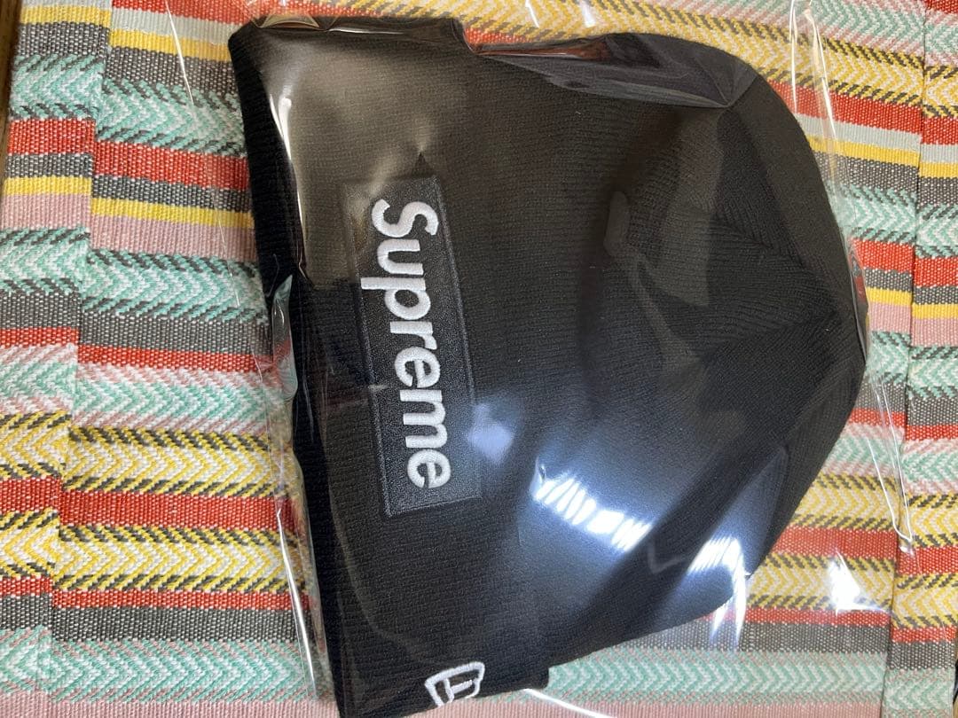 Supreme × New era ブラック ニット帽