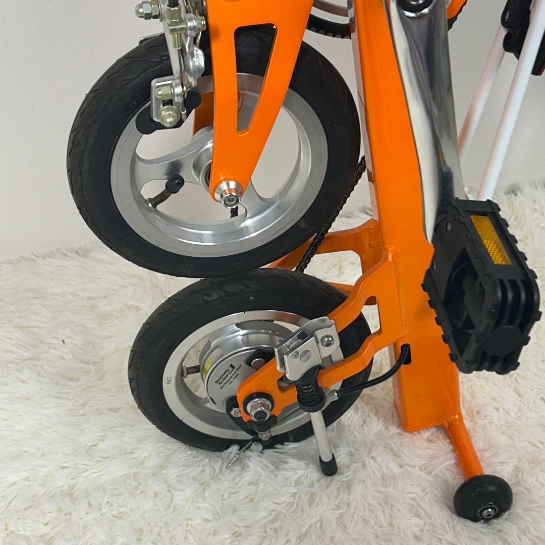 【極美品】CARRY ME　人気のオレンジ　8インチ　折り畳み自転車