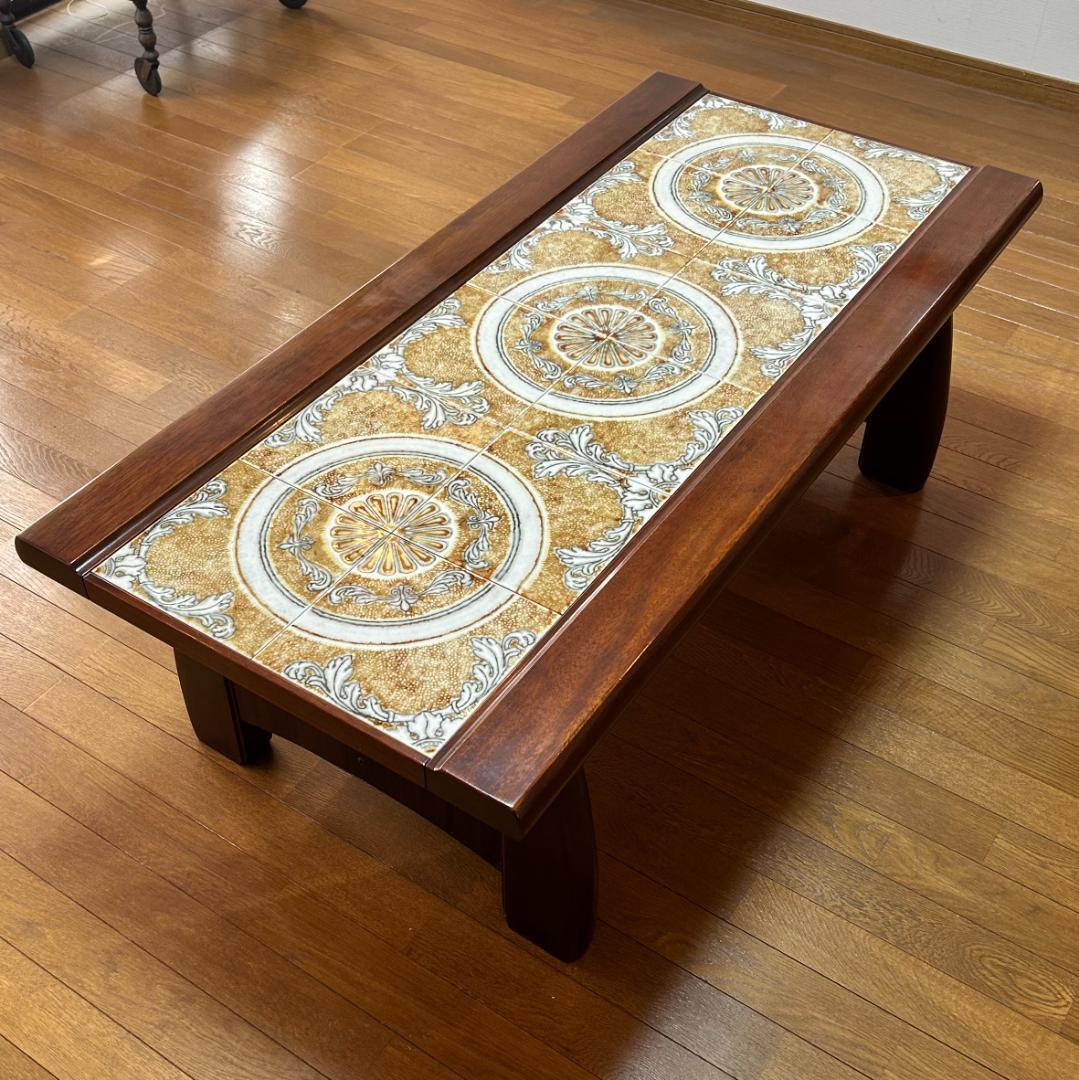 天然木 イタリアンタイル センターテーブル
