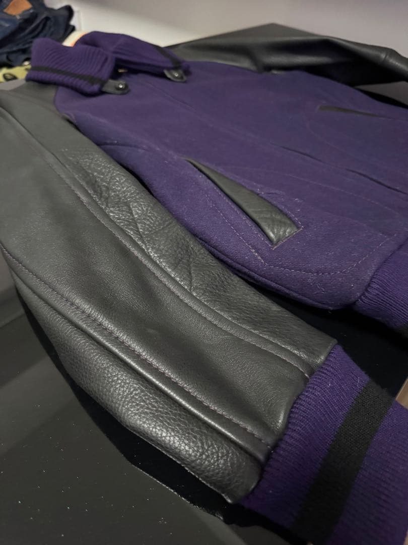 NUMBER（N）INEナンバーナインネペテンス限定コラボレザーウールスタジャン