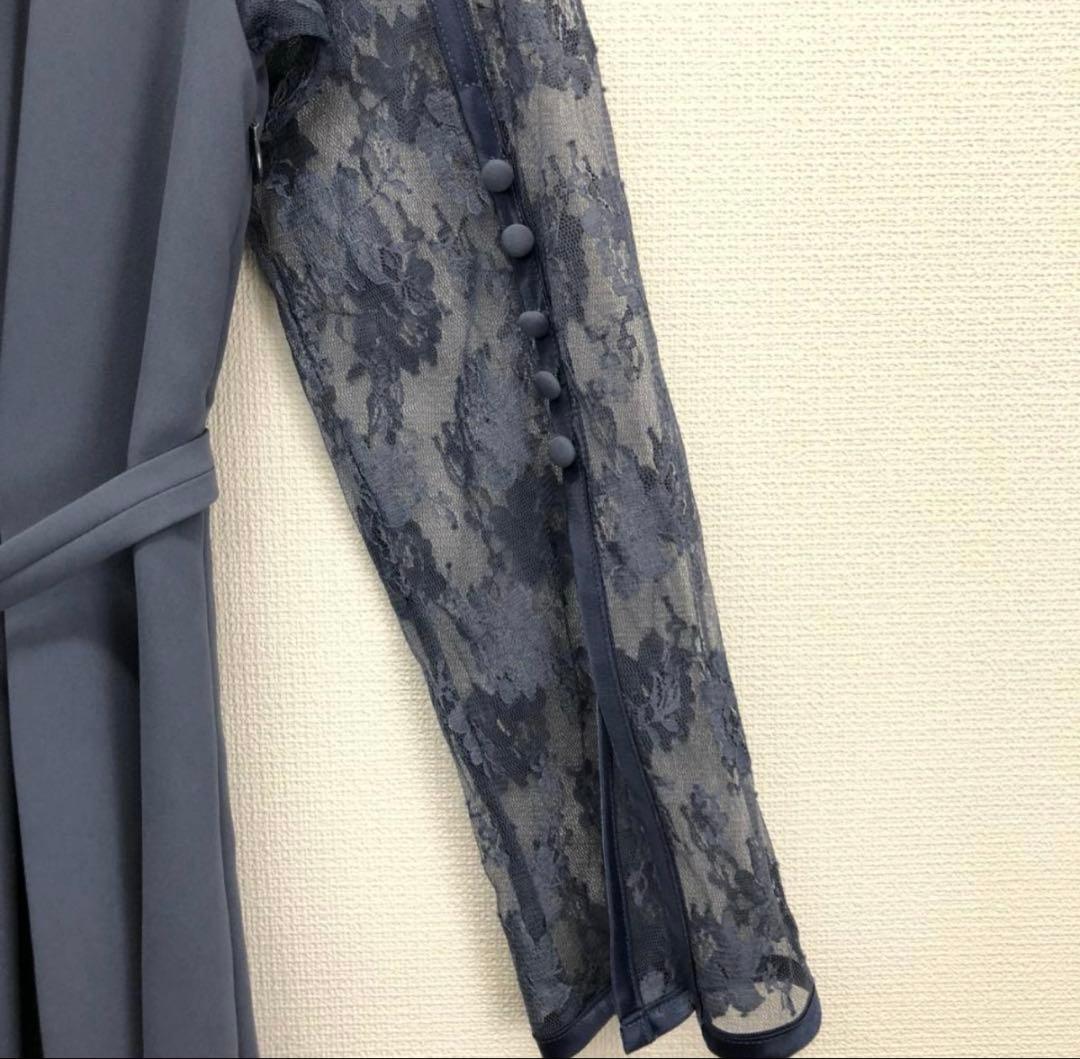 うた　アメリ　レーススリーブドレス　ワンピース　長袖 パーティードレス