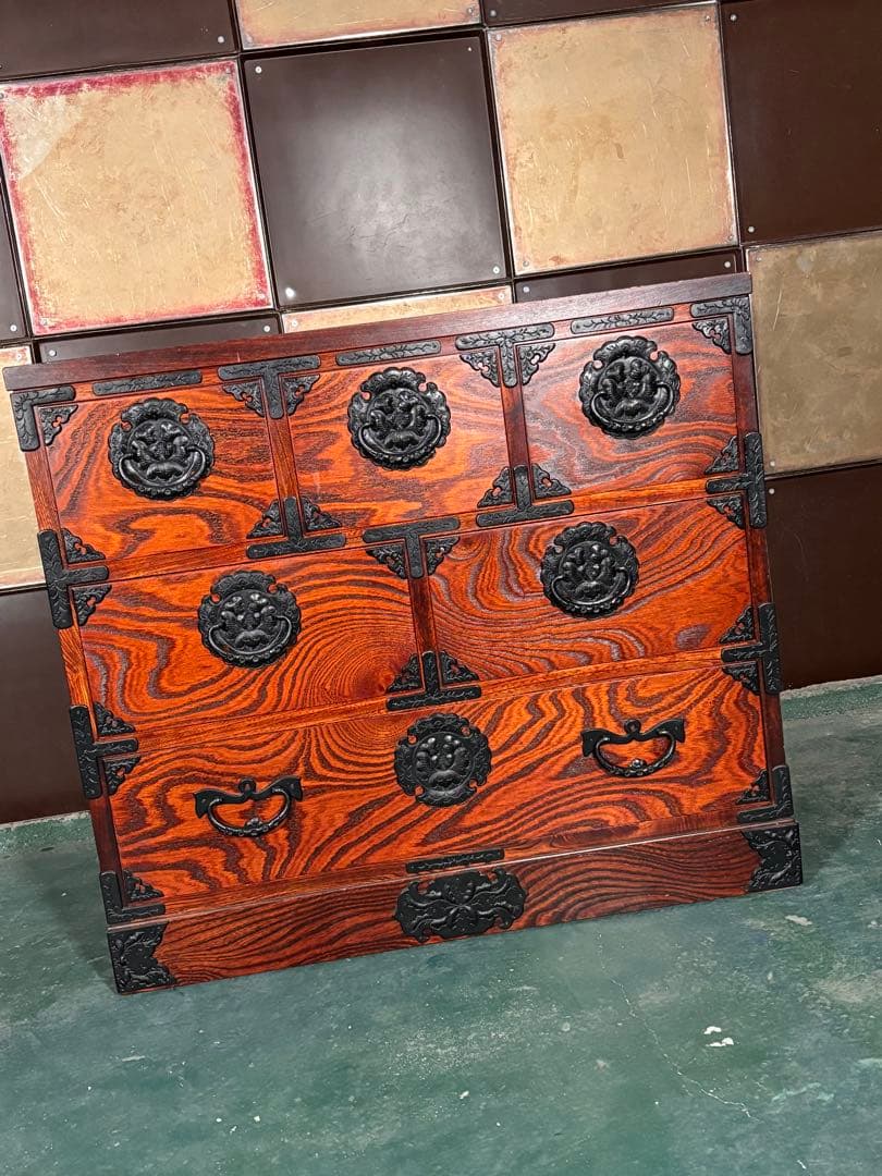 ◆岩谷堂箪笥/和箪笥/伝統工芸/サイドチェスト/民藝家具　状態C