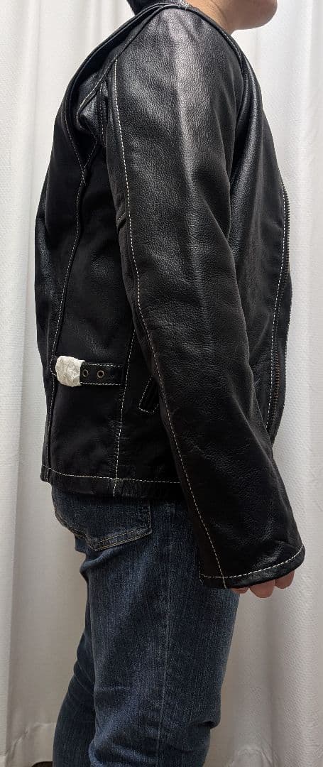 GREEDY 牛革ジャケット Lサイズ 黒　革ジャン　ブラック