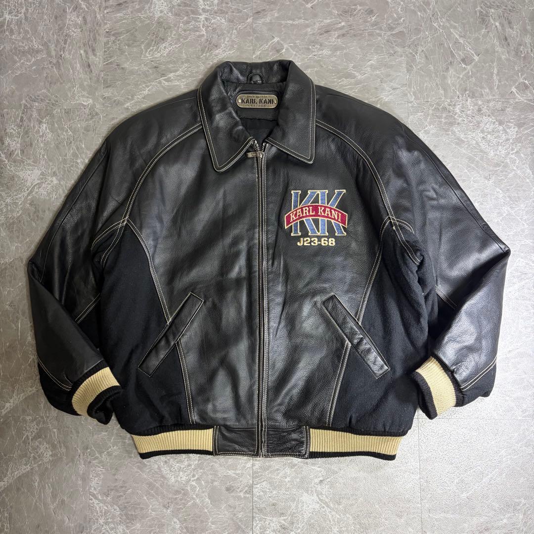 KARL KANI　カールカナイ　本革　レザージャケット　スタジャン　90s