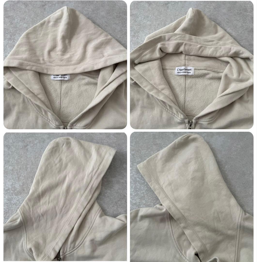 定価2.2万 アパルトモン別注 AMERICANA ワイドフルジップフーディー
