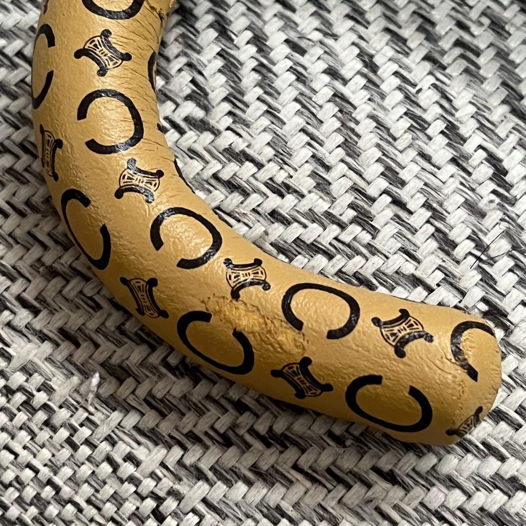 美品　CELINE セリーヌ　文字ロゴ　晴雨兼用傘　チョコレートカラー　マカダム