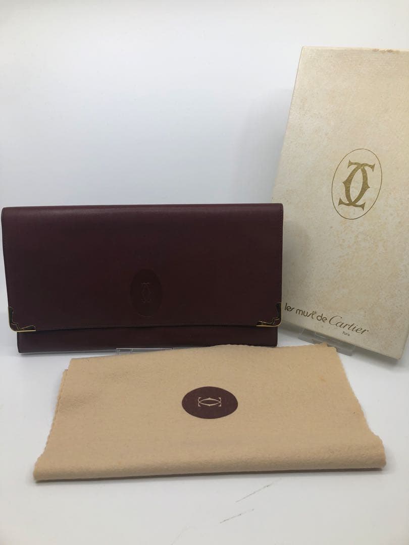 Cartier クラッチバッグ バーガンディ