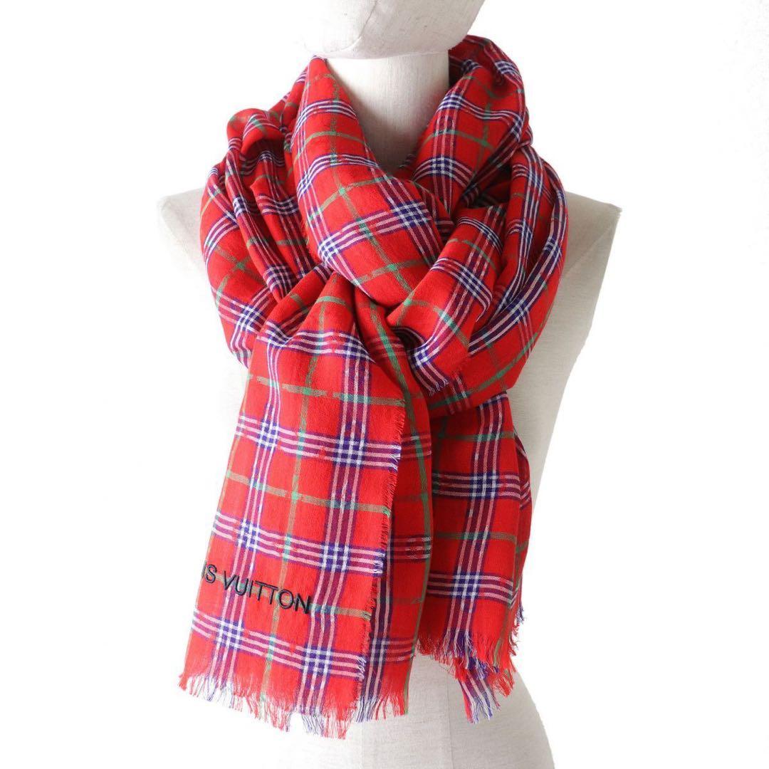 コ*バ様 LOUIS VUITTON 2012SS マサイチェックストール エト