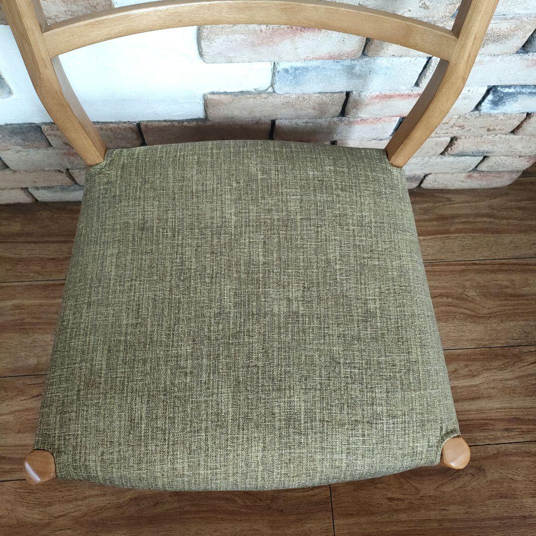 ORION　朝日木材　ダイニングチェア　合皮カバー付き　２脚