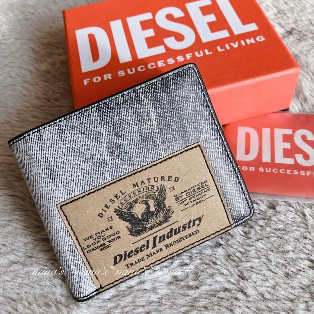 【新品】Diesel ディーゼル デニム風 二つ折り財布 折財布