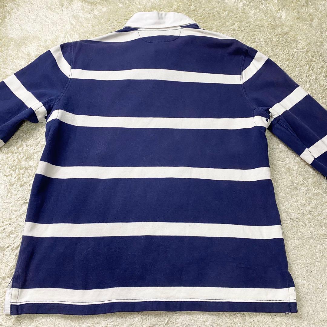 【常田大希着用】ポロラルフローレン ラガーシャツ ボーダー ネイビー ポロシャツ