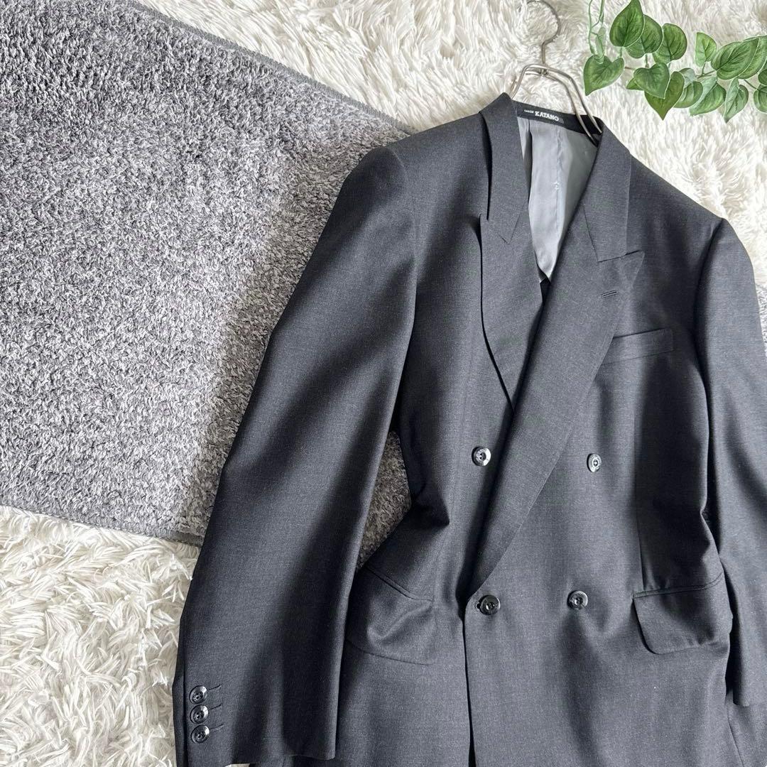 当時物　YSL イヴサンローラン セットアップ　スーツ　ダブル　グレー　y2k