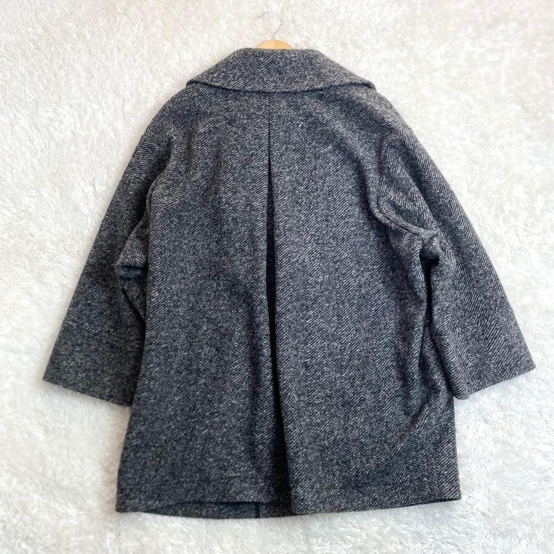 22AWスピックアンドスパン　W スライバーヘリンボーンミドルコート　Mサイズ