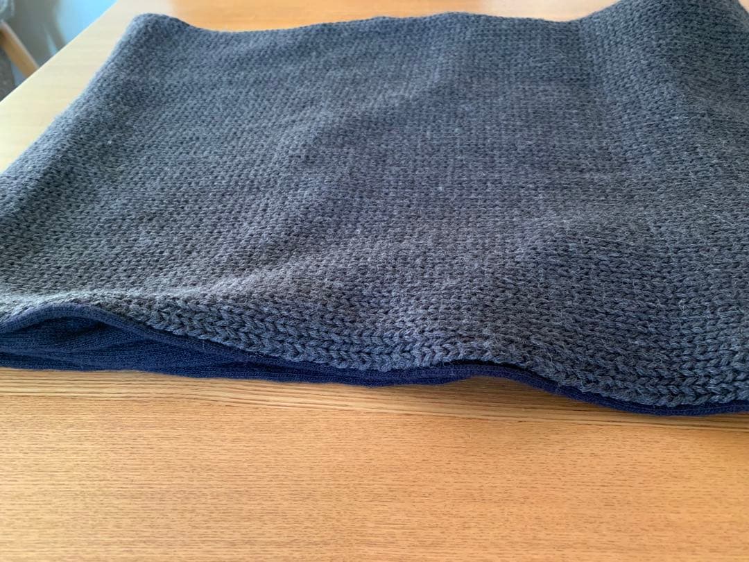 コムデギャルソンシャツ マフラー 紺×グレー