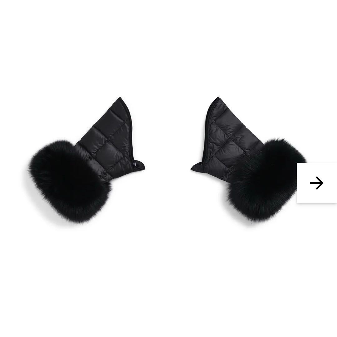 TAION 半袖ファーパーツ　プレミアムフォックスファーブラック