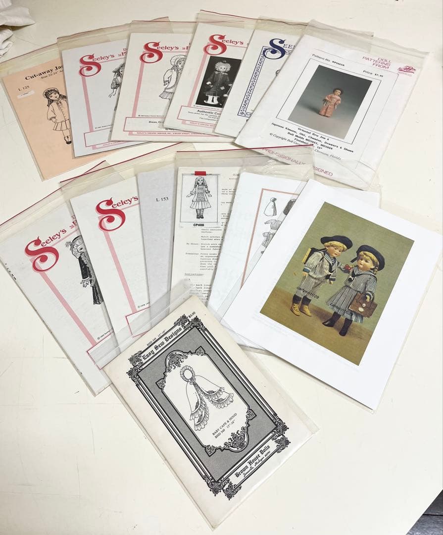 ドールドレス 洋服 型紙 パターン13点セット ビスクドール