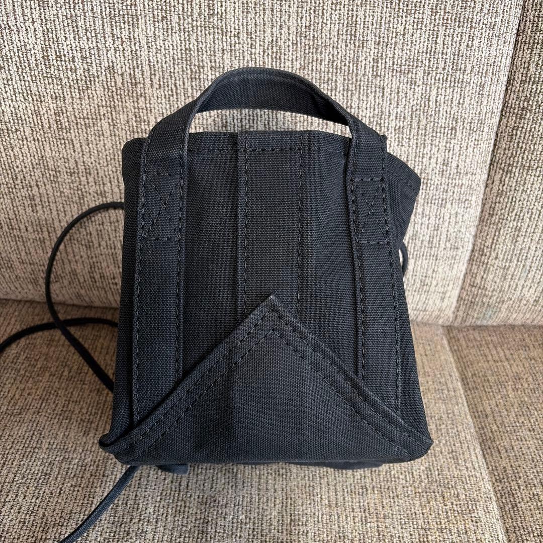 ふくこエバゴス かごバッグ ショルダー 2way ブラック　ステッチ