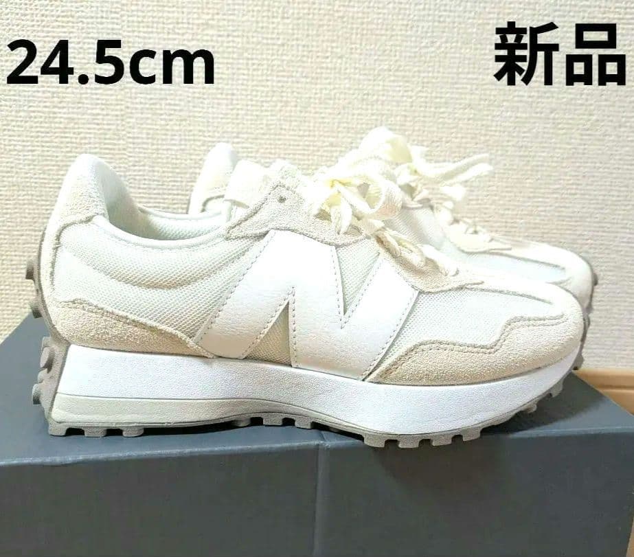 【新品未使用・箱付き】ニューバランス ホワイト U327LNA D 24.5cm