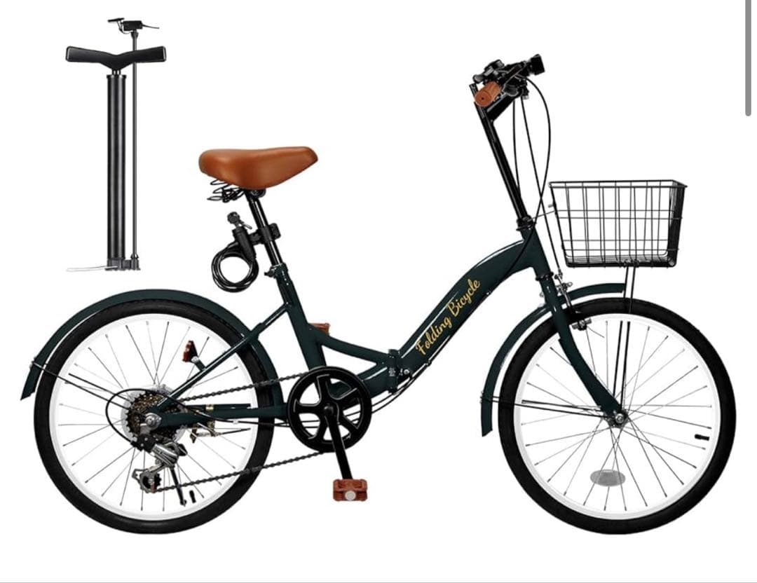 MIXIU 20インチ 折りたたみ自転車 ダークグリーン