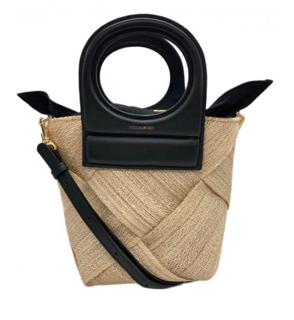 アバカメッシュ 2WAYバケットバッグ　ヴィオラドーロ　ベージュ　カゴ