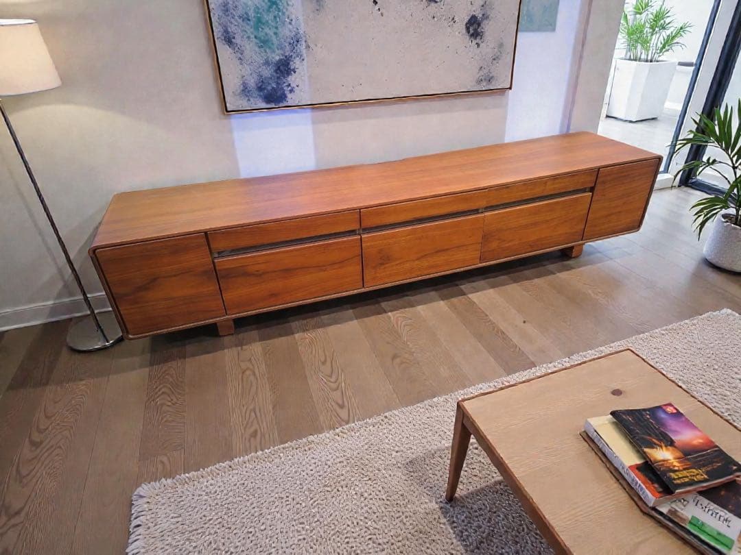 【美品】サンキコーポレーション 定価107,030円 モダン テレビボード 北欧