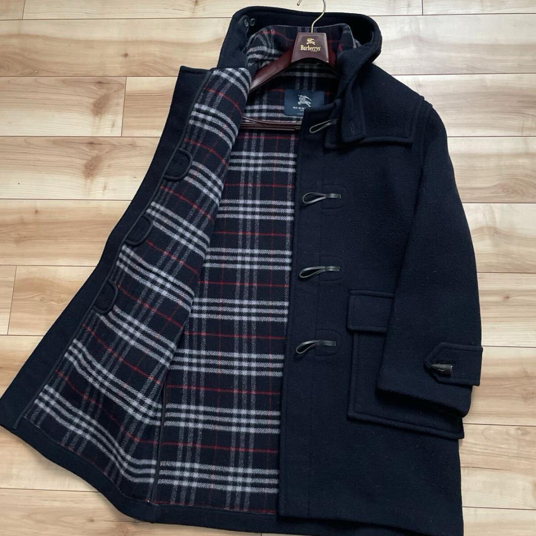 【英国製】バーバリー 最上級ライン 裏地ノバチェック柄 ダッフルコート