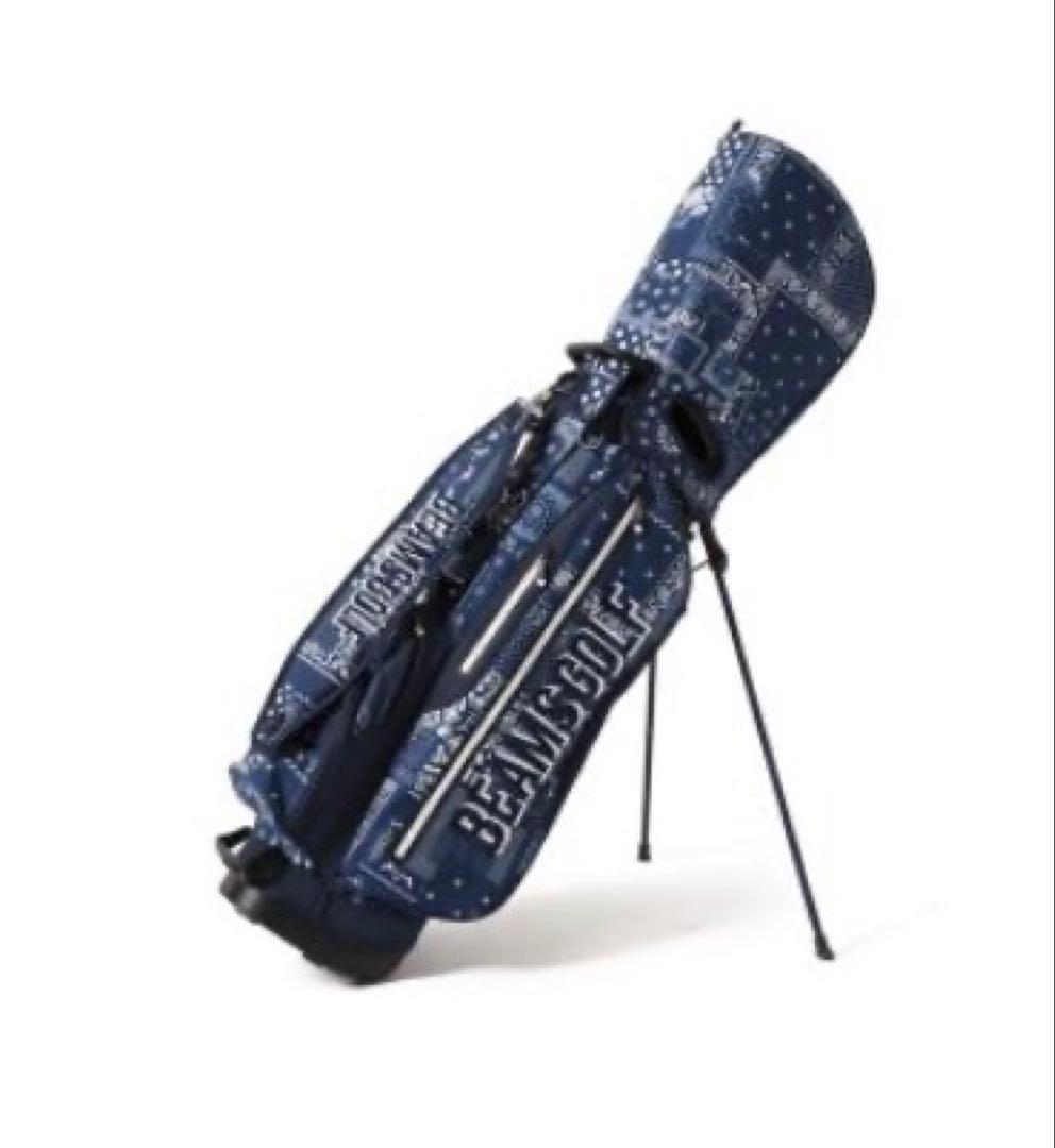 希少 BEAMS GOLF スタンドバッグ ネイビー バンダナ キャディバッグ