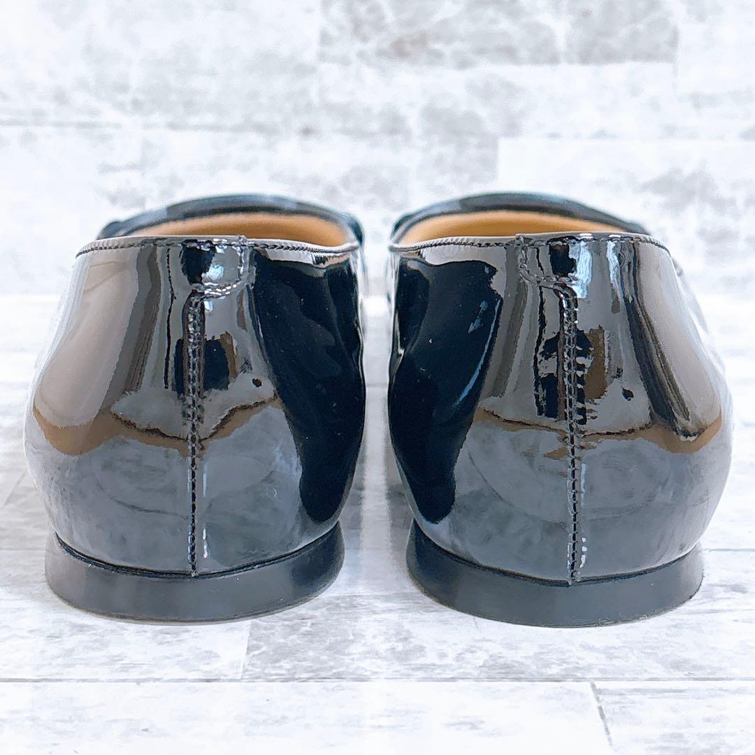 極美品✨TOD'S ケイト エナメル フラットパンプス チェーン 22.5cm