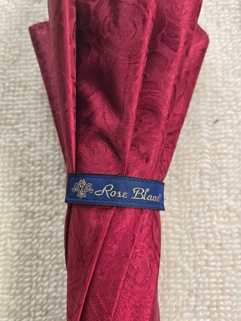 芦屋ロサブラン　2段折日傘　ローズ　曲がり竹手元　RoseBlanc