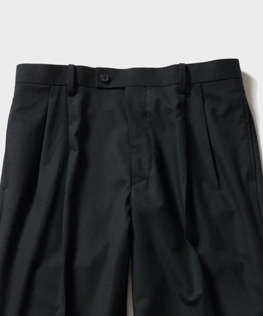 パンツ SUPER FINE TROPICAL WOOL TWO TUCK SLACKS