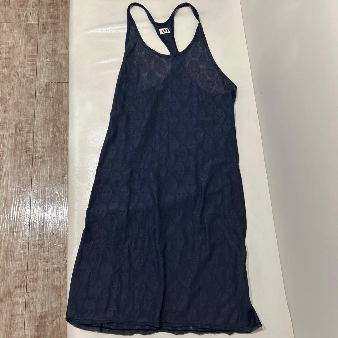 L.G.B. スカルパターン タンクトップ ネイビー