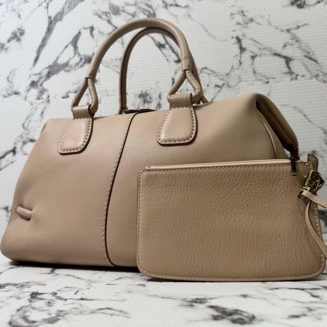 土屋鞄　ボストンバッグ　ドクターバッグ型　大容量　A4収納可能　オールレザー