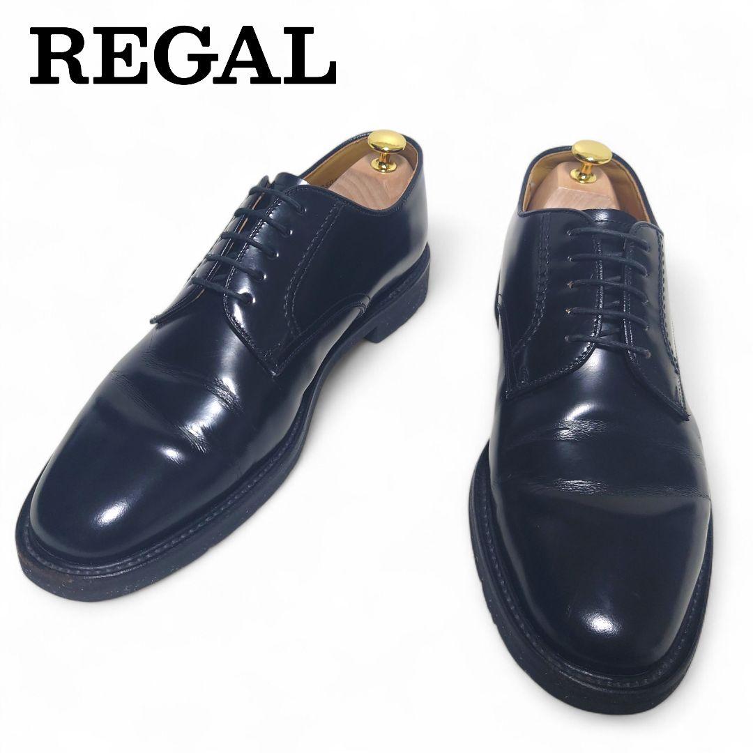 REGAL リーガル 2504 プレーントゥ レザー 黒 27cm