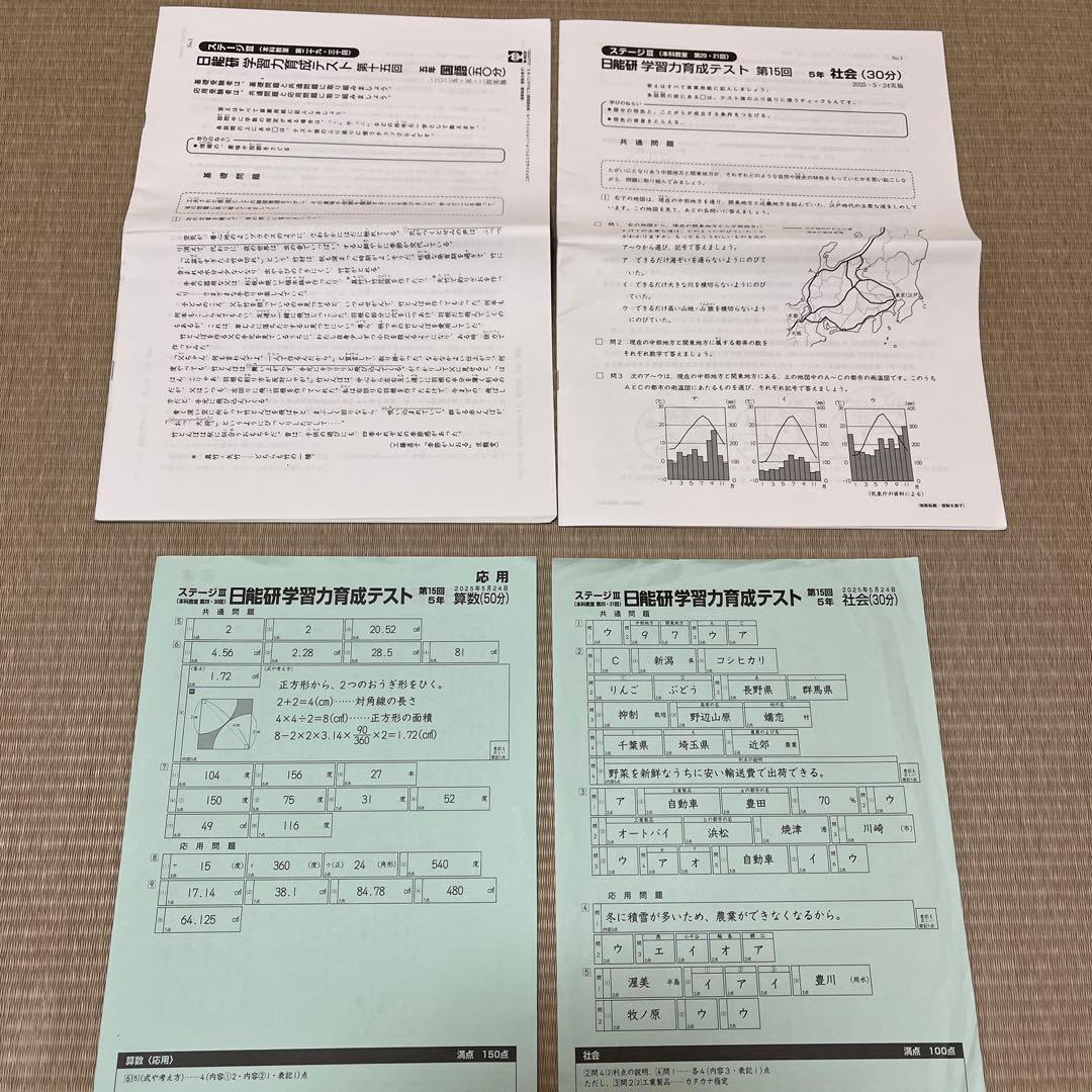 2025年 日能研 5年 ステージⅢ 育成テスト
